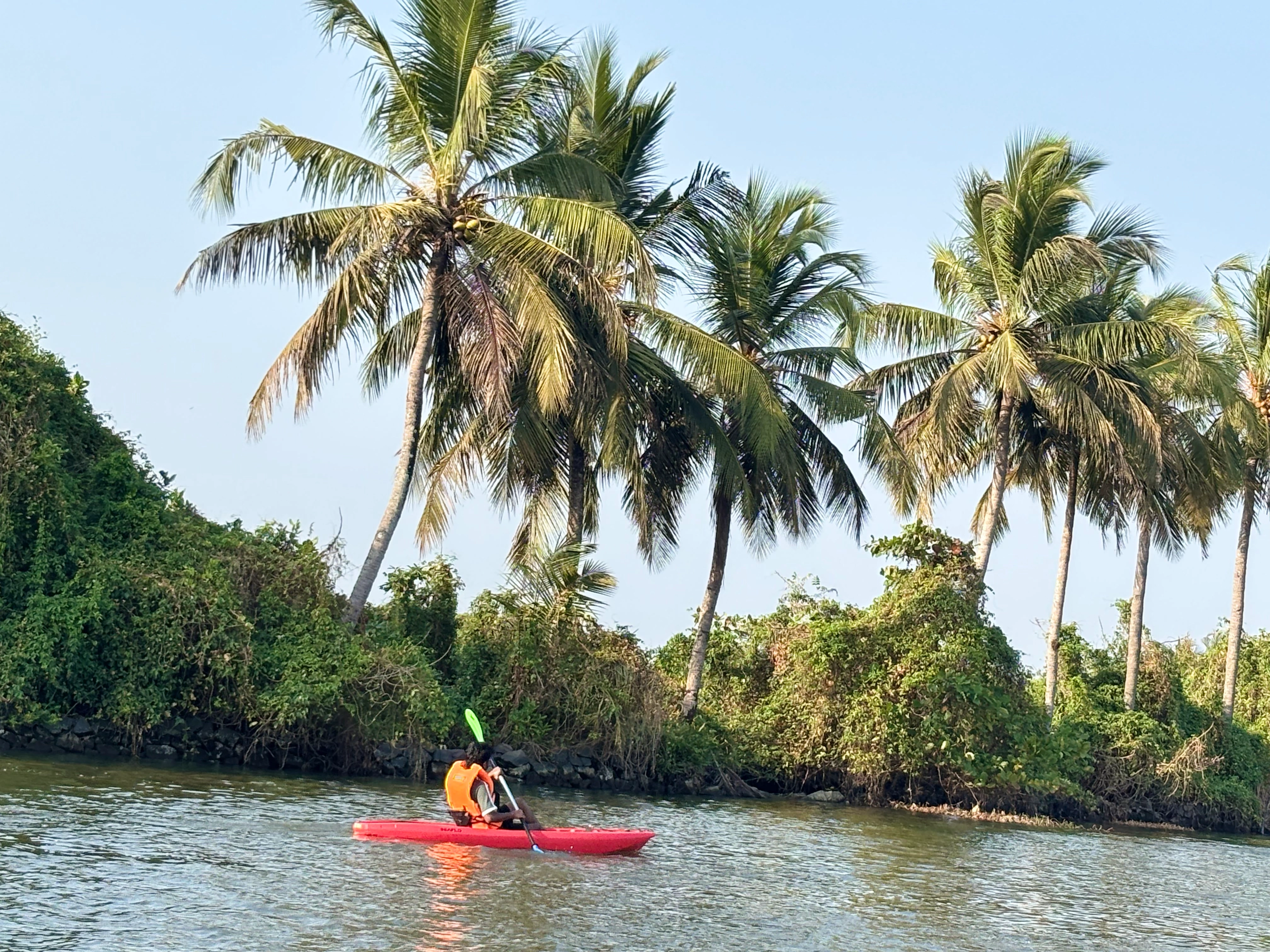 Kayaking in Kerala serene backwaters