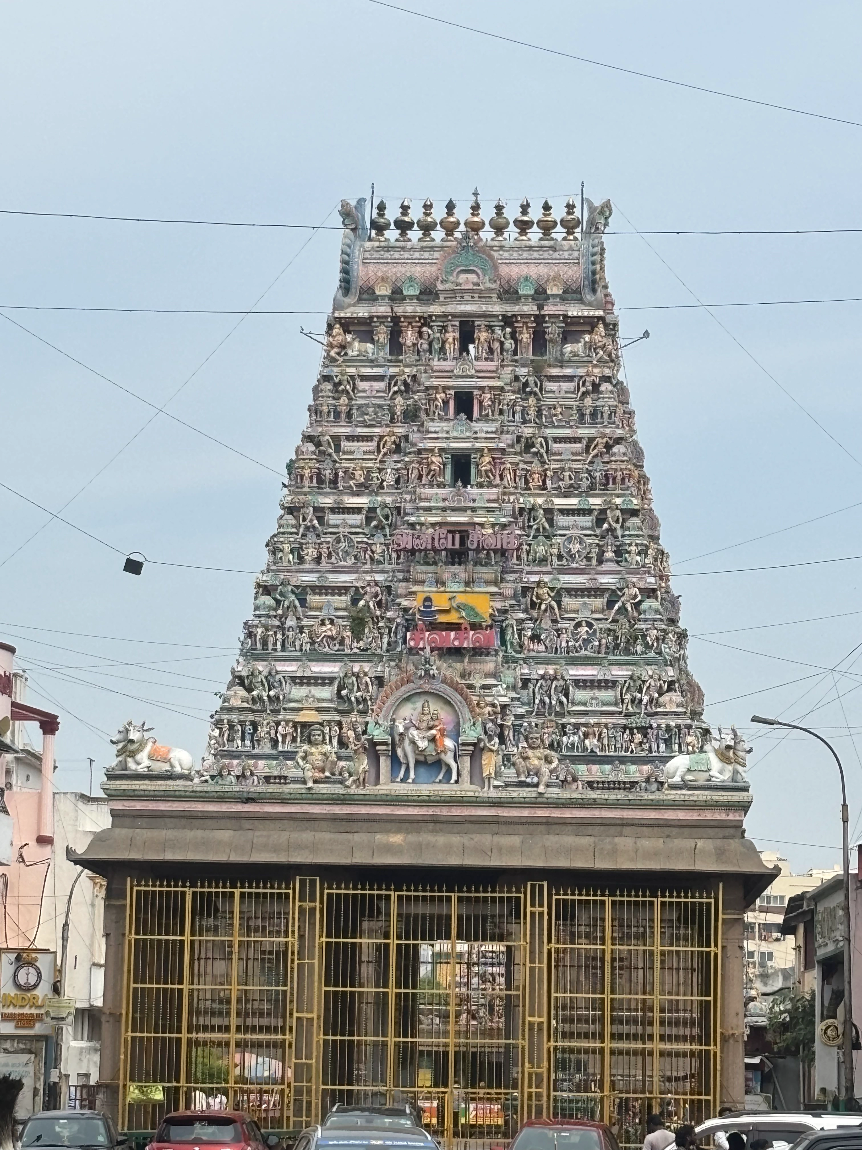 Sacred Temple Gopurams in Kanchipuram